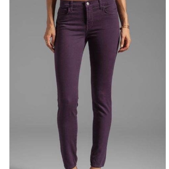 🔥SALE$25🔥 J BRAND Aubergine Maria High-Rise Skinny Jeans Sz 27 - Picture 3 of 9